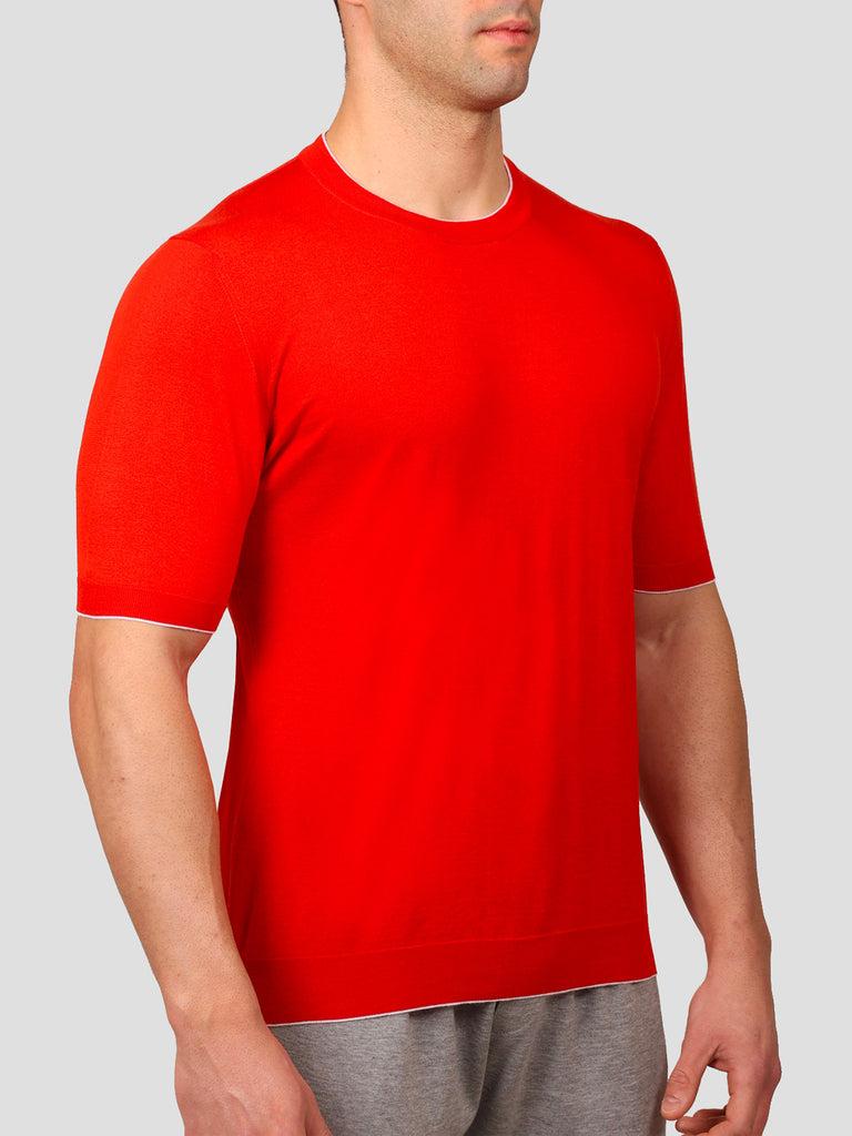 Svevo Maglia Girocollo 100% Cotone Supersoft Arancione Offerte