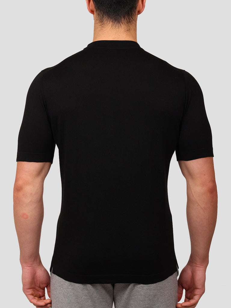 Svevo Girocollo 100% Cotone Supersoft Nero Vendita Calda