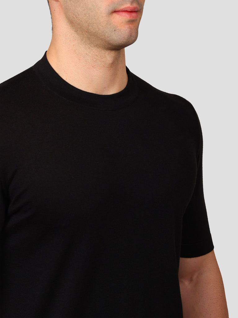 Svevo Girocollo 100% Cotone Supersoft Nero Vendita Calda