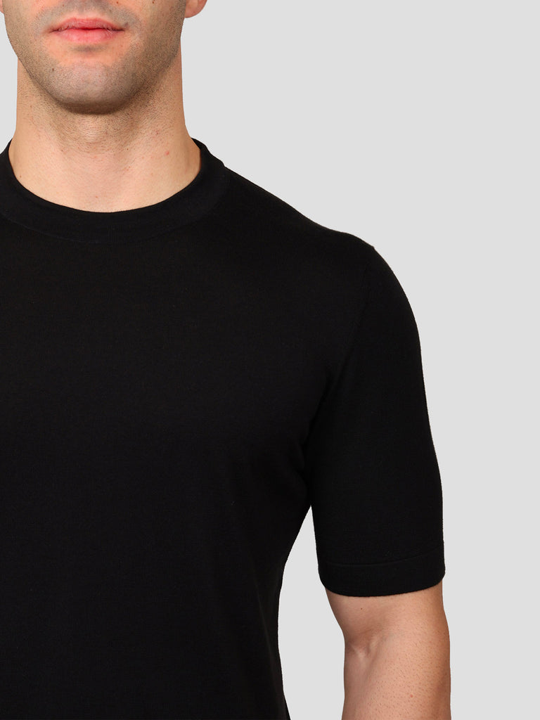 Svevo Girocollo 100% Cotone Supersoft Nero Vendita Calda