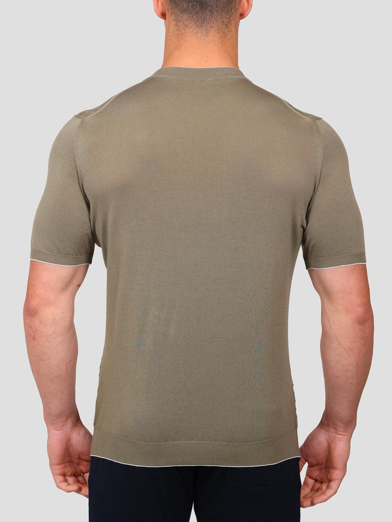 Svevo Maglia Girocollo 100% Cotone Makò Grigio Saldi Di Fabbrica