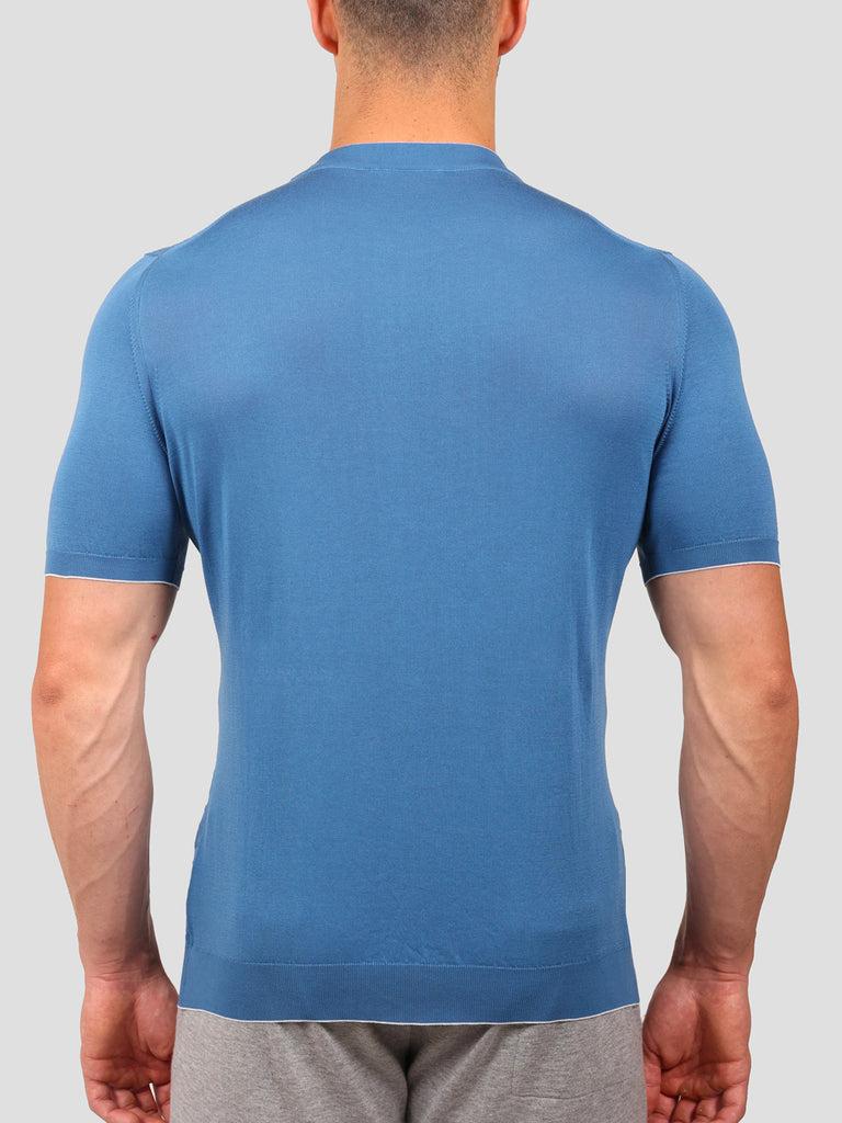 Svevo Maglia Girocollo 100% Cotone Makò Bluette I Più Venduti