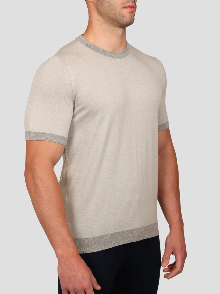 Svevo Maglia Girocollo in Carbonio Beige Negozio