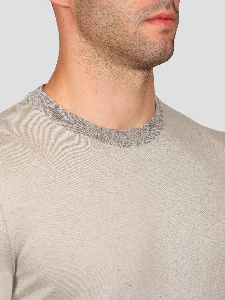Svevo Maglia Girocollo in Carbonio Beige Negozio