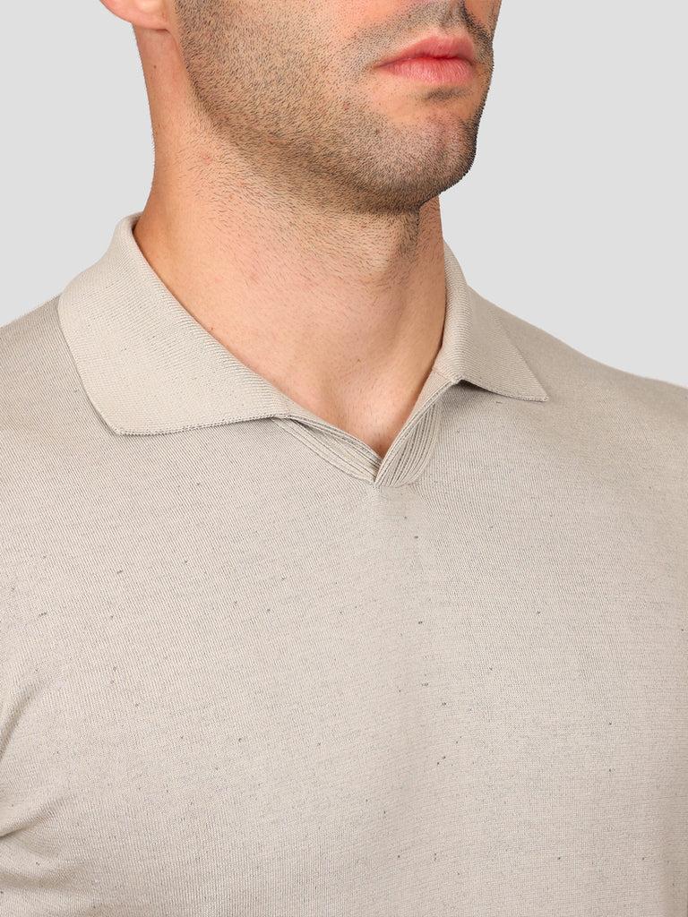 Svevo Maglia Scollo a V in Carbonio Beige In Saldo