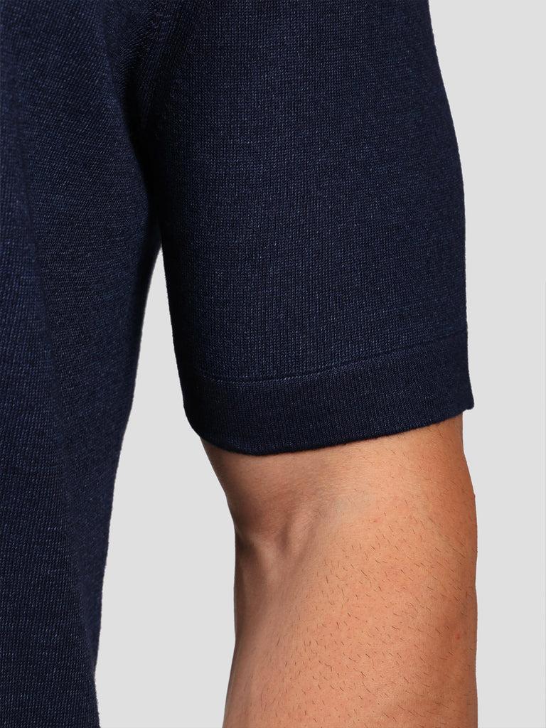 Svevo Maglia Scollo a V 100% Cotone Indaco Moda