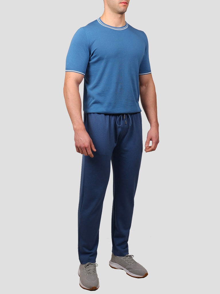 Svevo Pantalone Jogging Cotone e Cashmere Blu 2025