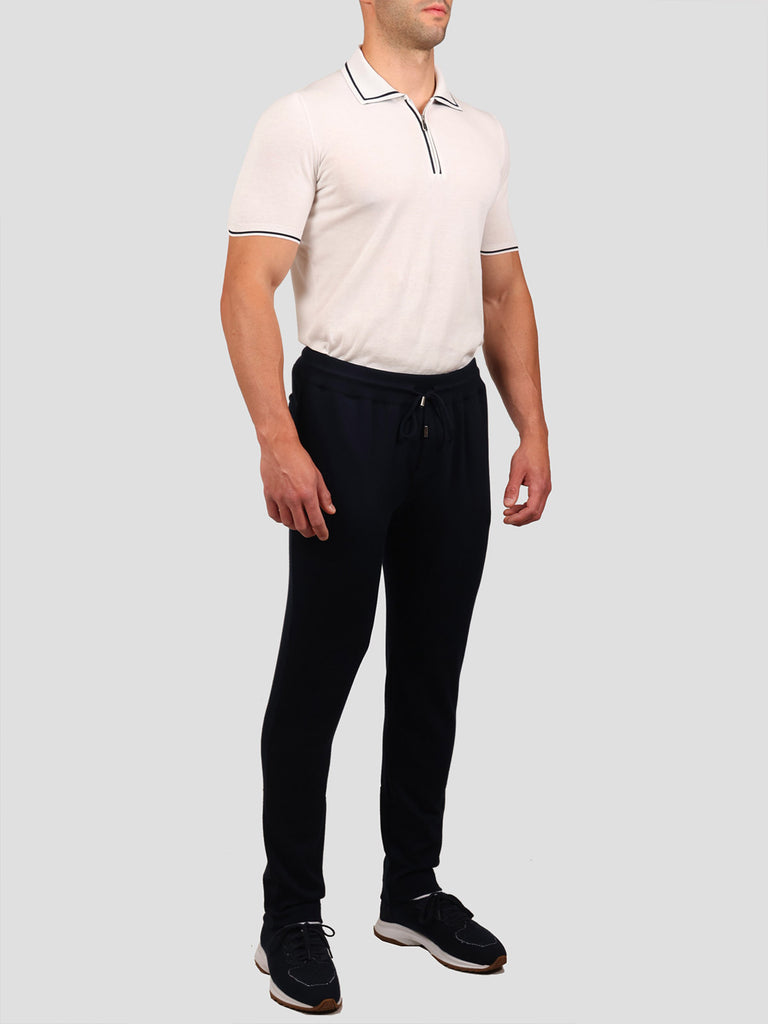 Svevo Pantaloni 100% Cotone Supersoft Blu In Linea