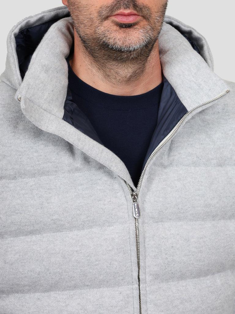 Svevo Giubbotto con zip in Cashmere Grigio Consegna Veloce