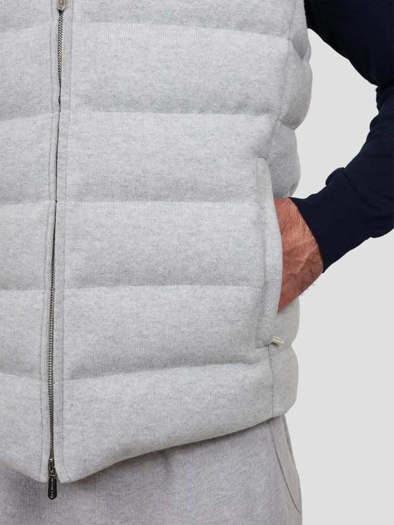 Svevo Giubbotto con zip in Cashmere Grigio Consegna Veloce