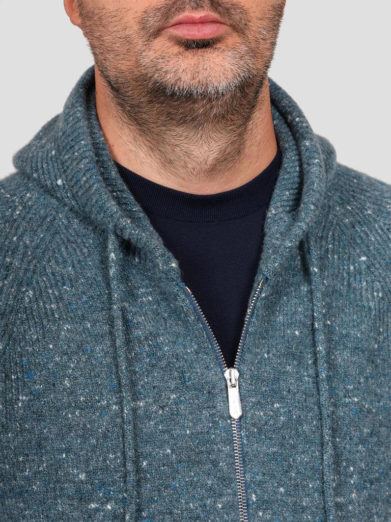 Svevo Giubbotto con zip Lana Cashmere e Poliammide Blu Promozione Limitata
