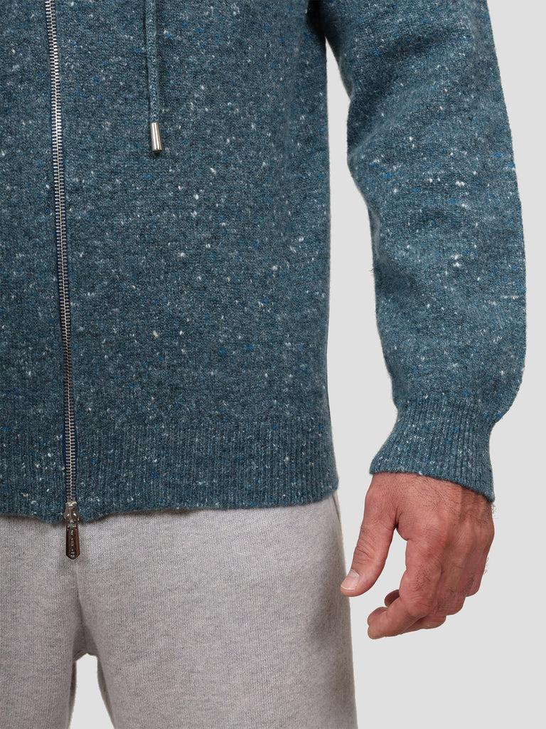 Svevo Giubbotto con zip Lana Cashmere e Poliammide Blu Promozione Limitata