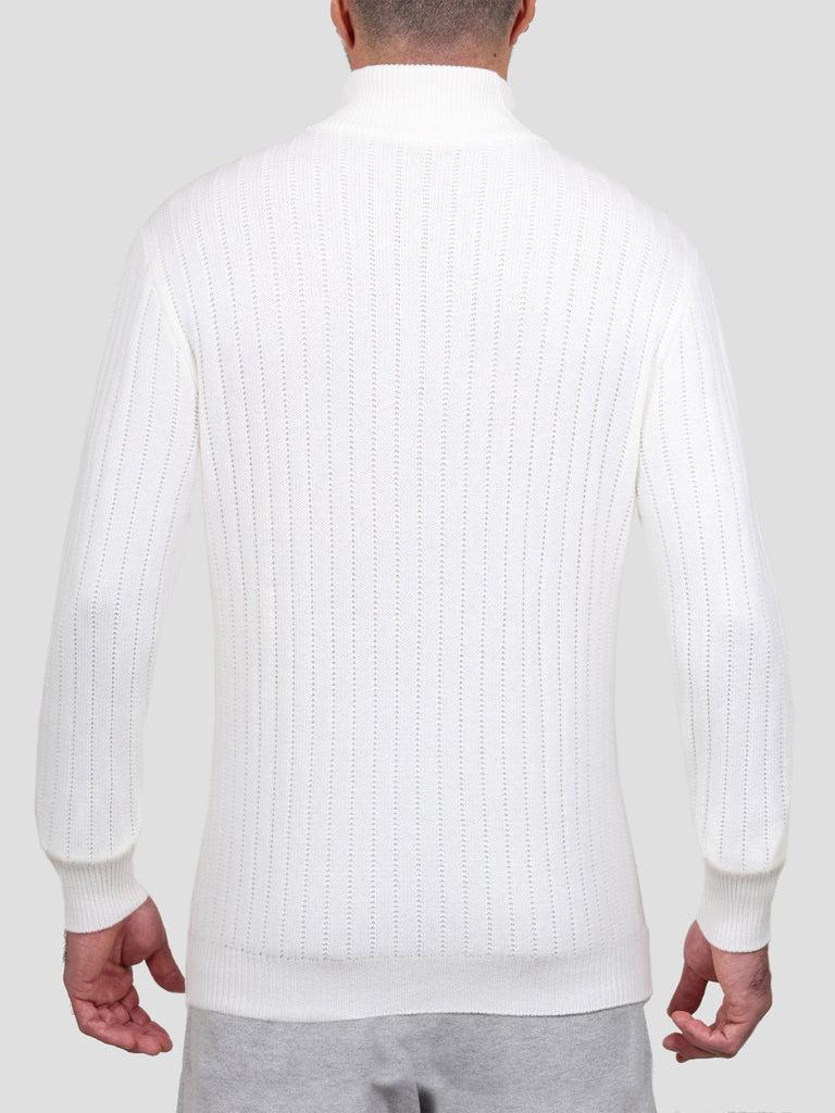 Svevo Lupetto con zip 100% Lana Bianco Convenienza