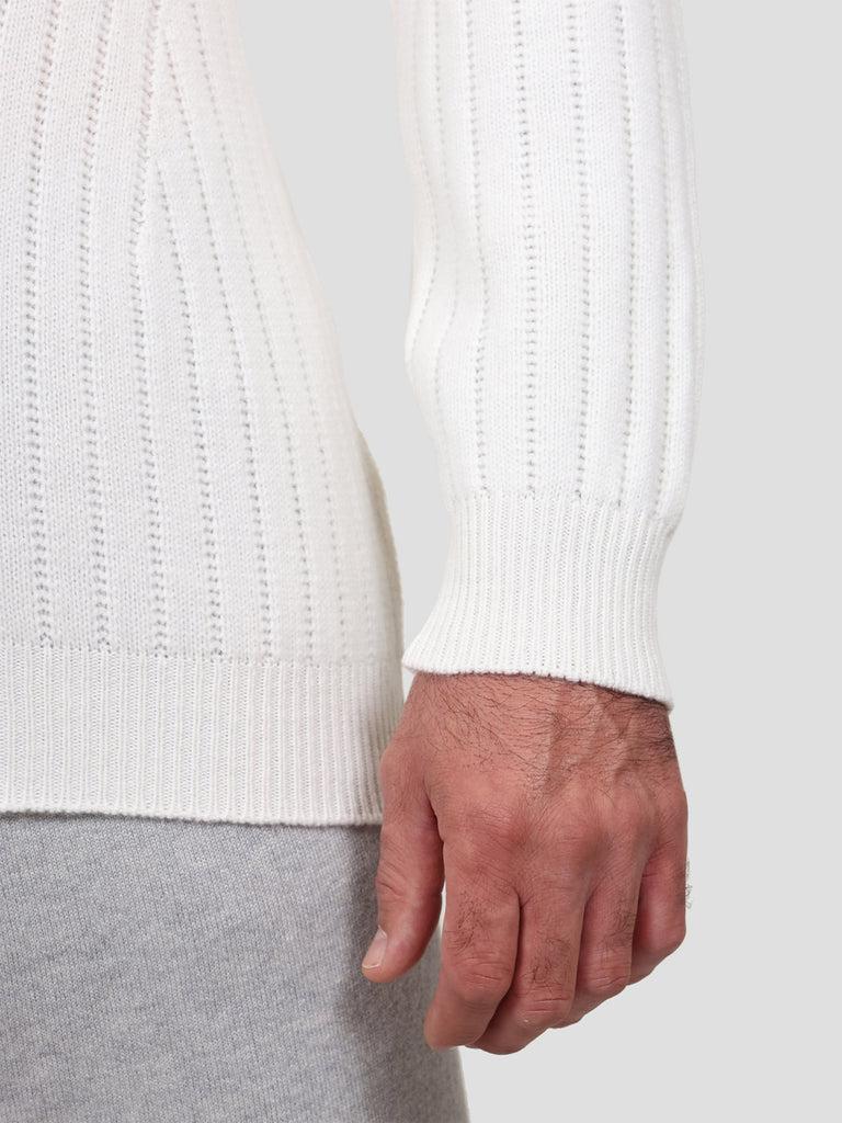 Svevo Lupetto con zip 100% Lana Bianco Convenienza