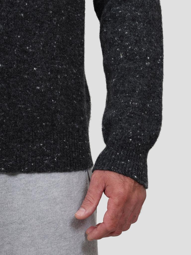 Svevo Lupetto con zip Lana Cashmere e Poliammide Antracite Presa