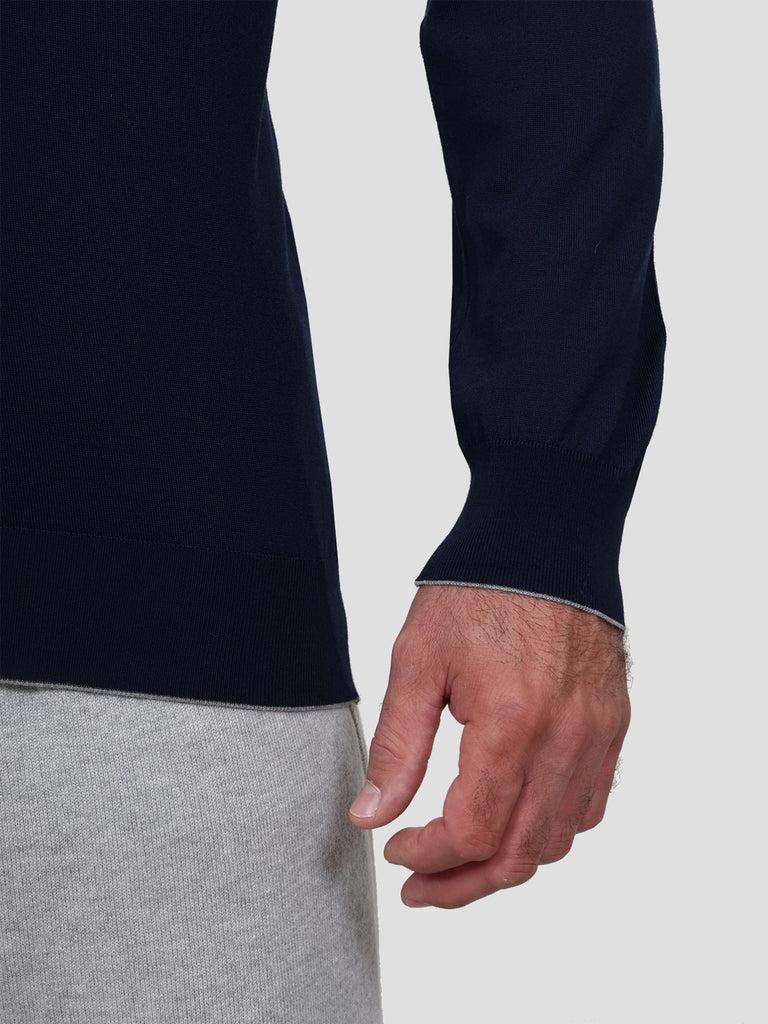 Svevo Lupetto Lana Merino Superfine 160's Blu Offerta
