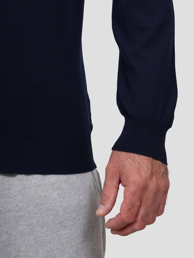 Svevo Maglia Girocollo Lana Merino Superfine 160's Blu Online