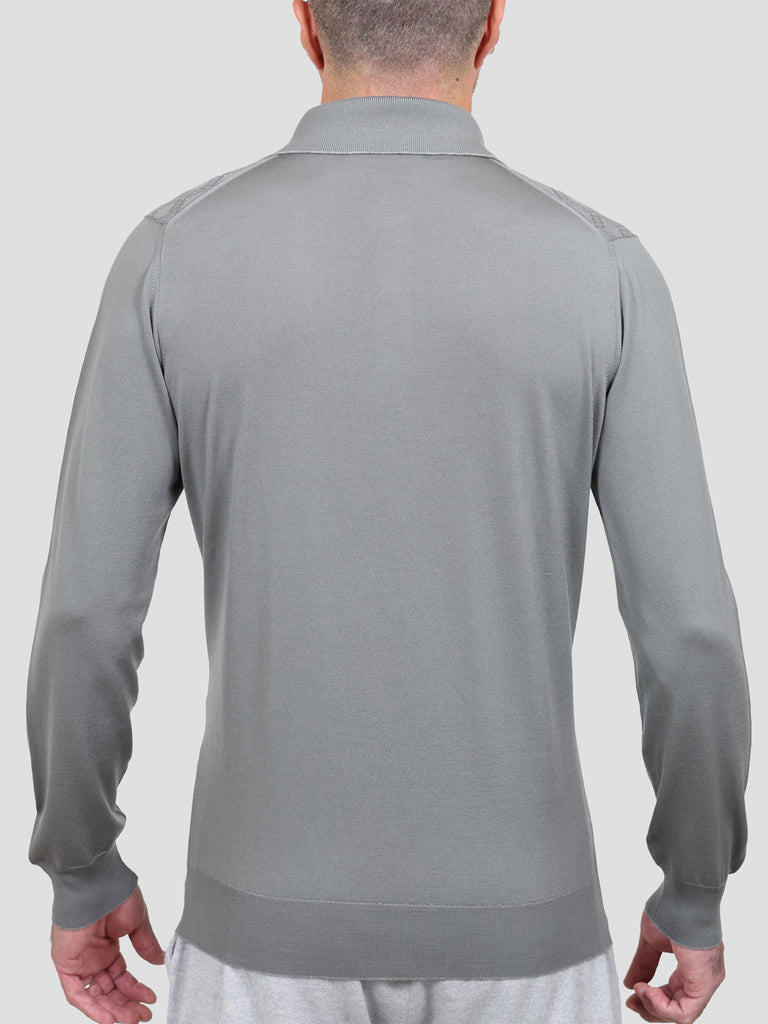 Svevo Maglia Polo Lana Merino Superfine 160's Grigia Hotsell