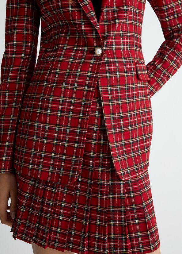 Liu Jo Blazer in tartan rosso Sconto