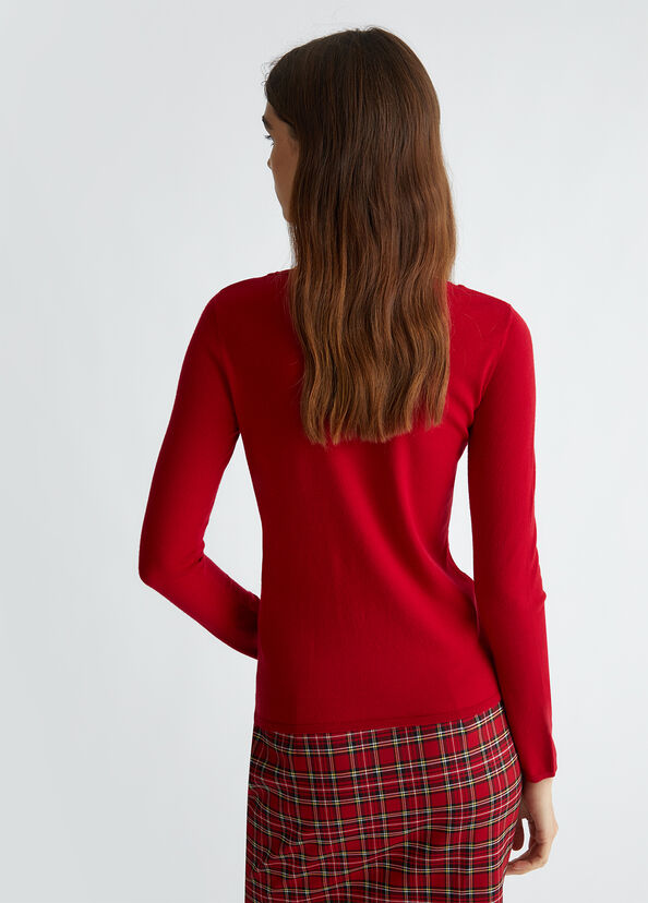 Liu Jo Maglia rossa con cut-out Online