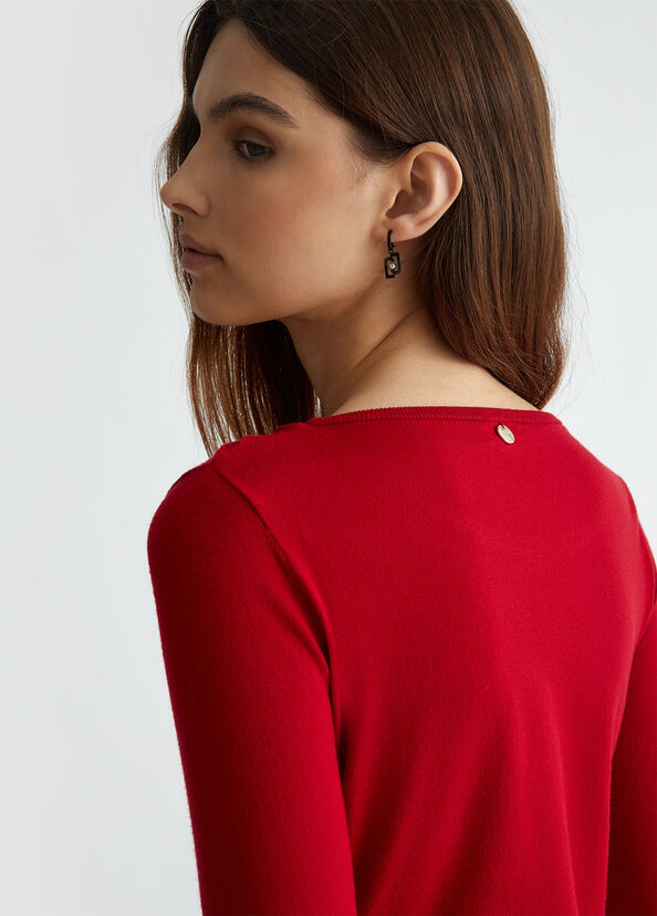 Liu Jo Maglia rossa con cut-out Online