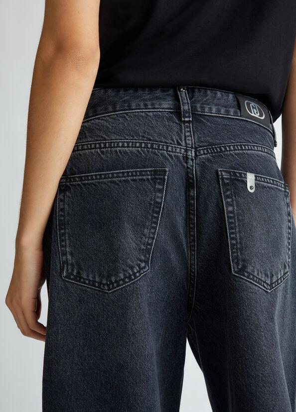 Liu Jo Jeans cropped con piume Outlet