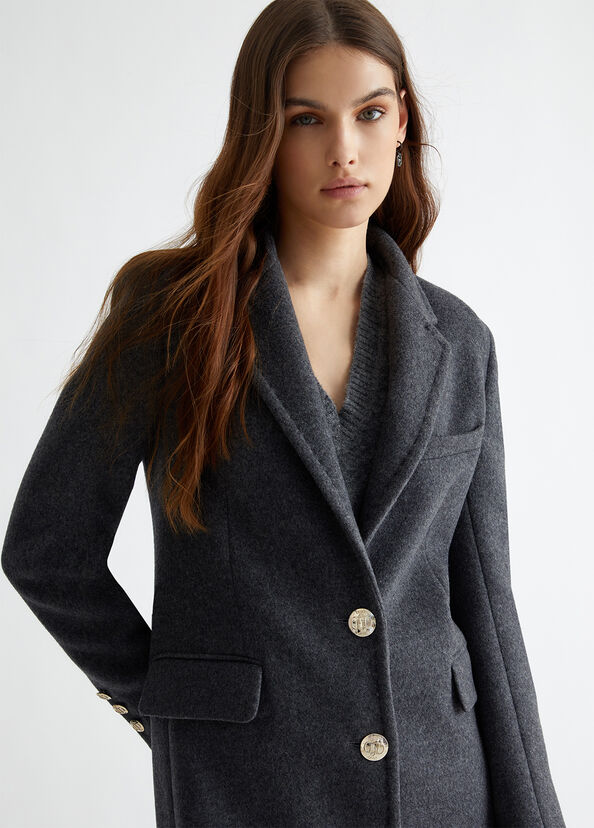 Liu Jo Cappotto slim in misto lana Saldi