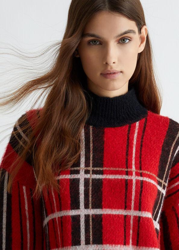 Liu Jo Pullover in tartan rosso Hotsell