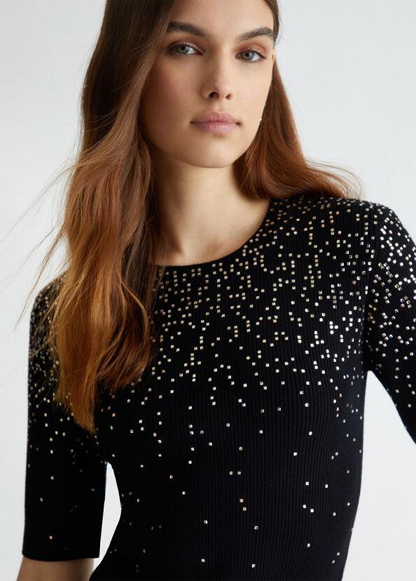 Liu Jo Top con strass dégradé Saldi Di Fabbrica