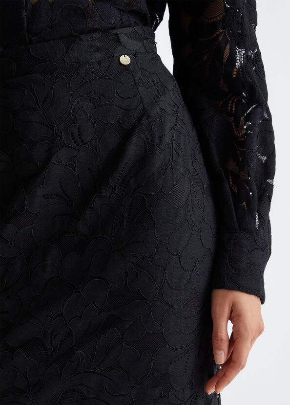 Liu Jo Gonna nera in pizzo Vendite Flash