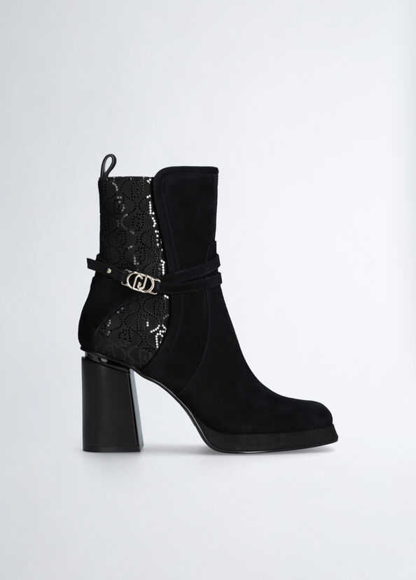 Liu Jo Stivaletti neri in suede Prezzo Ridotto