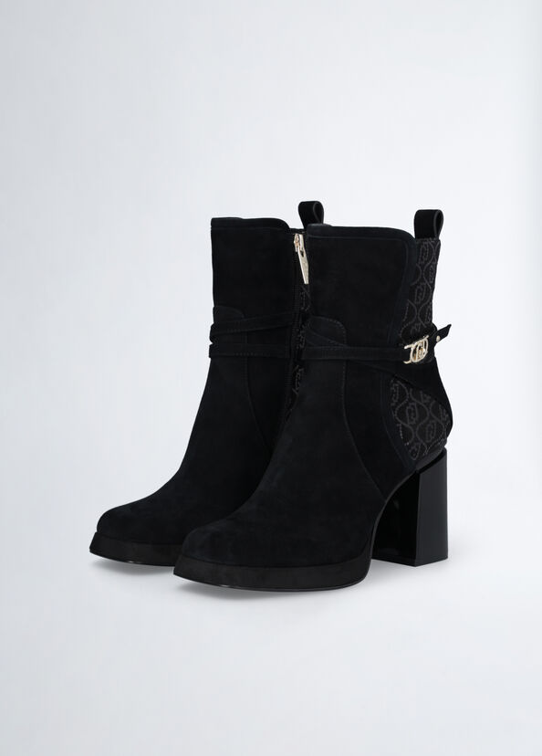Liu Jo Stivaletti neri in suede Prezzo Ridotto