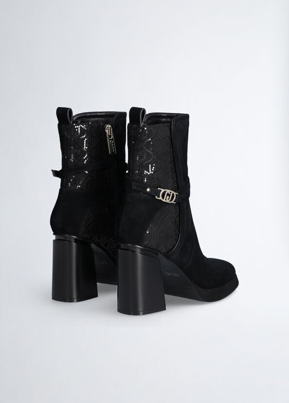 Liu Jo Stivaletti neri in suede Prezzo Ridotto