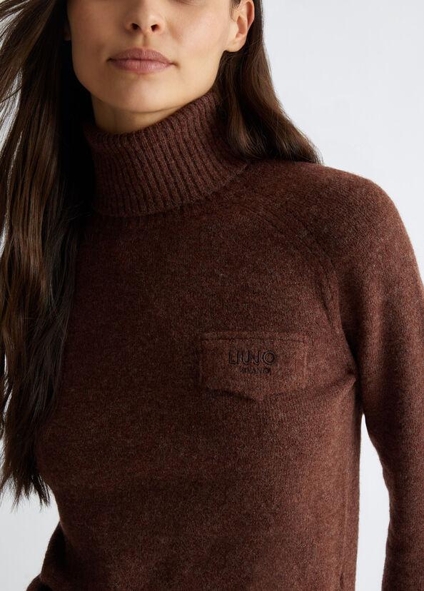 Liu Jo Dolcevita in misto lana con logo Moda
