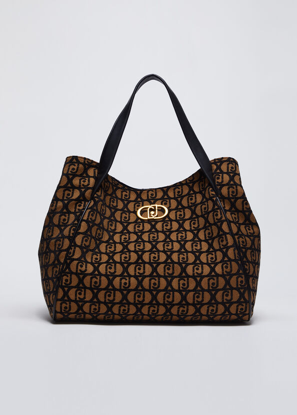 Liu Jo Shopping bag jacquard con logo Offerte