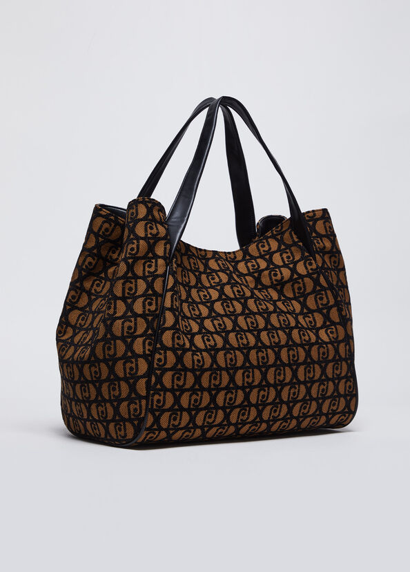 Liu Jo Shopping bag jacquard con logo Offerte