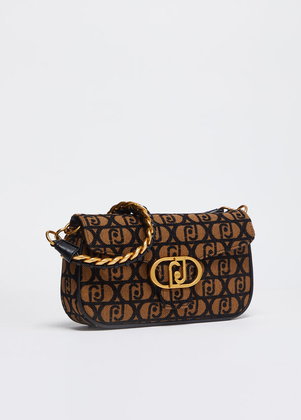 Liu Jo Borsa a spalla jacquard con logo Vendita Economica