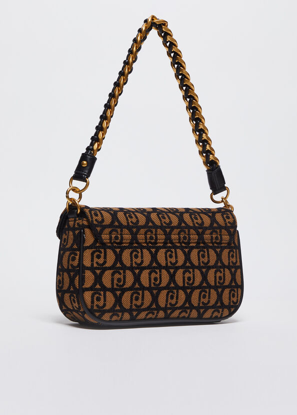 Liu Jo Borsa a spalla jacquard con logo Vendita Economica