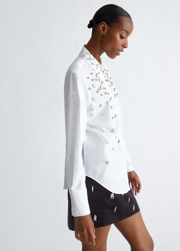 Liu Jo Camicia in cotone con strass 2025