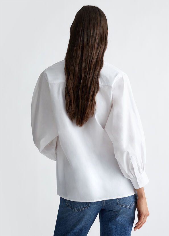 Liu Jo Camicia in popeline con spilla Consegna Veloce