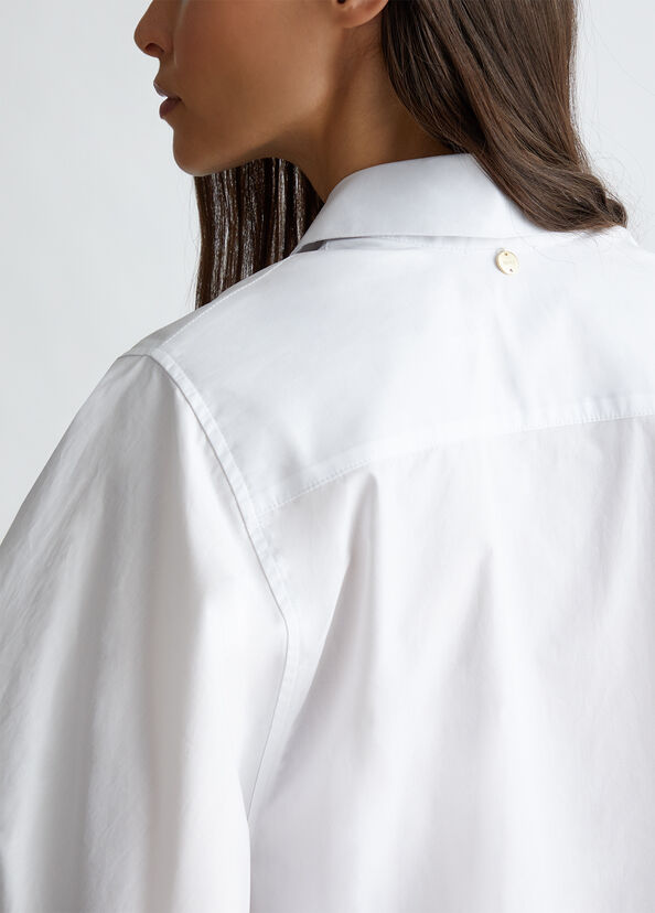 Liu Jo Camicia in popeline con spilla Consegna Veloce