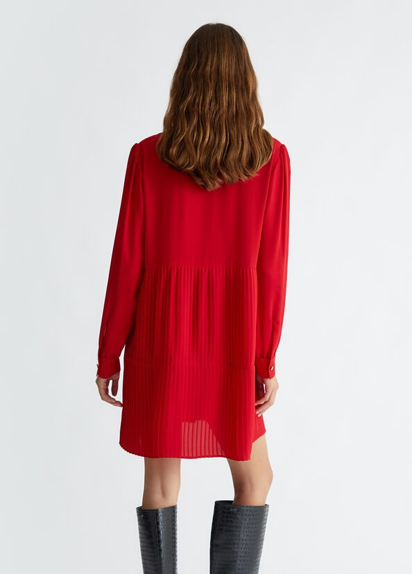 Liu Jo Abito corto plissé rosso Moda
