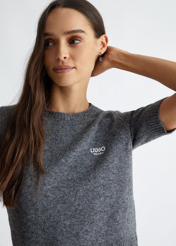 Liu Jo T-shirt in misto lana e alpaca Promozione Limitata