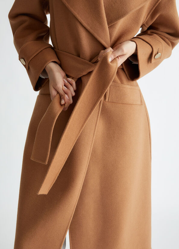 Liu Jo Cappotto in misto lana con cintura Saldi