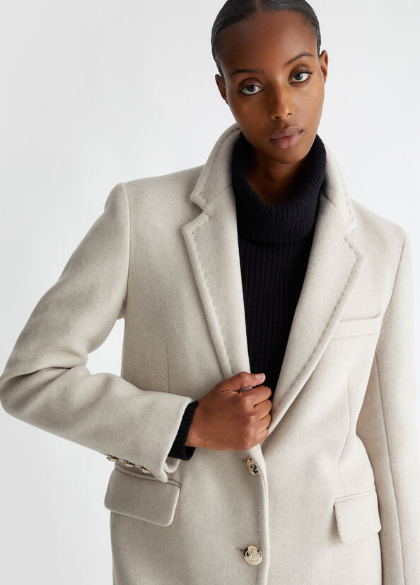 Liu Jo Cappotto slim in misto lana Vendita Calda