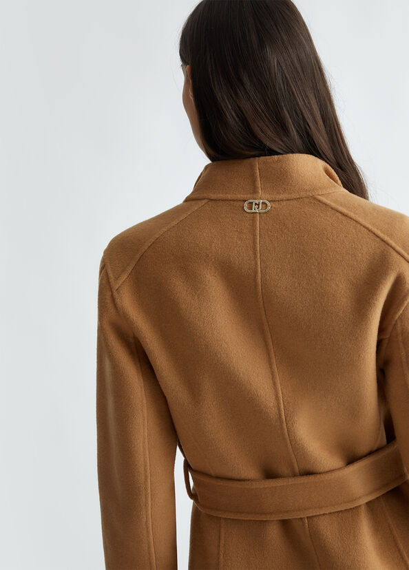 Liu Jo Cappotto doppiopetto in misto lana Saldi Di Fabbrica