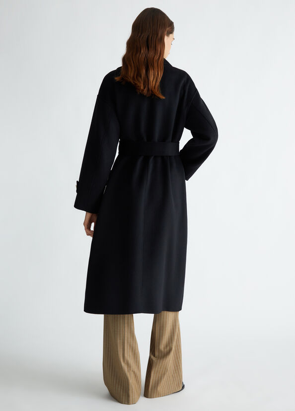 Liu Jo Cappotto in misto lana con cintura Moda