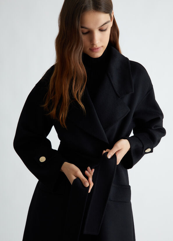 Liu Jo Cappotto in misto lana con cintura Moda