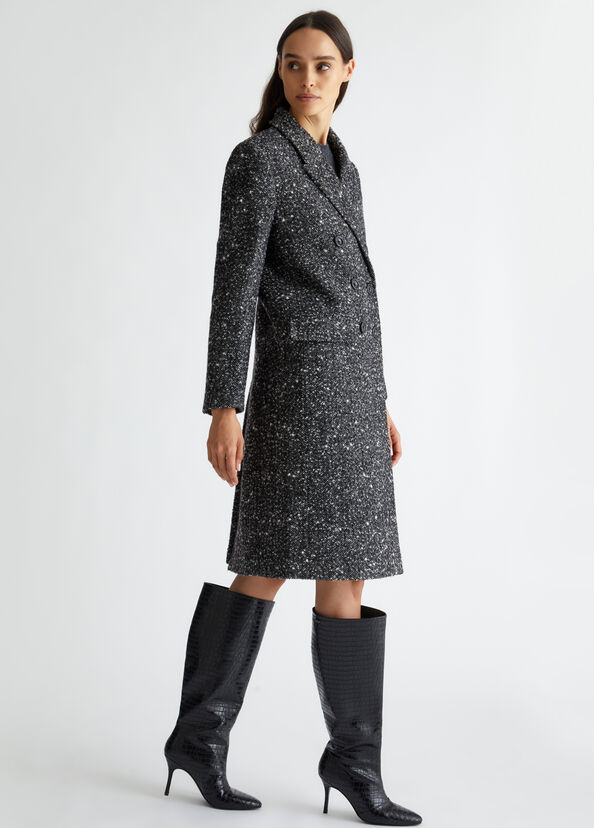 Liu Jo Cappotto in misto lana bouclé Italy