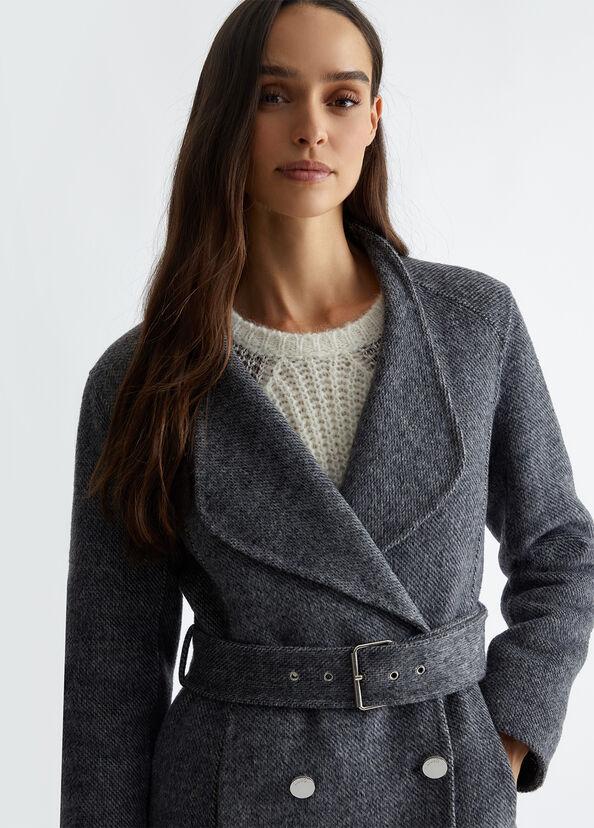 Liu Jo Cappotto doppiopetto in misto lana Italia
